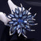 Austrian Crystal Brooch Pins For Women Top Quality Flower Broches Jewelry Fashion Wedding Party Invitation Bijoux Broche Femme-dark blue-JadeMoghul Inc.