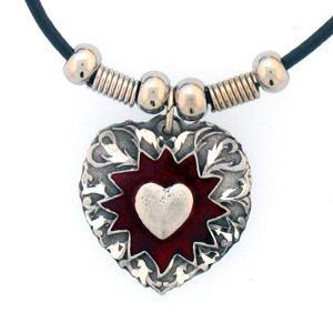 Authentic Sports Accessories - Exploding Heart Adjustable Cord Necklace-Jewelry & Accessories,Necklaces,Adjustable Cord Necklaces-JadeMoghul Inc.