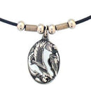 Authentic Sports Accessories - Flying Eagle in Oval Adjustable Cord Necklace-Jewelry & Accessories,Necklaces,Adjustable Cord Necklaces-JadeMoghul Inc.