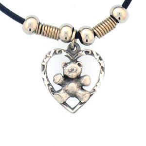 Authentic Sports Accessories - Teddy Bear Adjustable Cord Necklace-Jewelry & Accessories,Necklaces,Adjustable Cord Necklaces-JadeMoghul Inc.