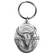 Authentic Sports Key Chains - Buffalo Skull Antiqued Keyring-Key Chains,Scultped Key Chains,Antiqued Key Chain-JadeMoghul Inc.