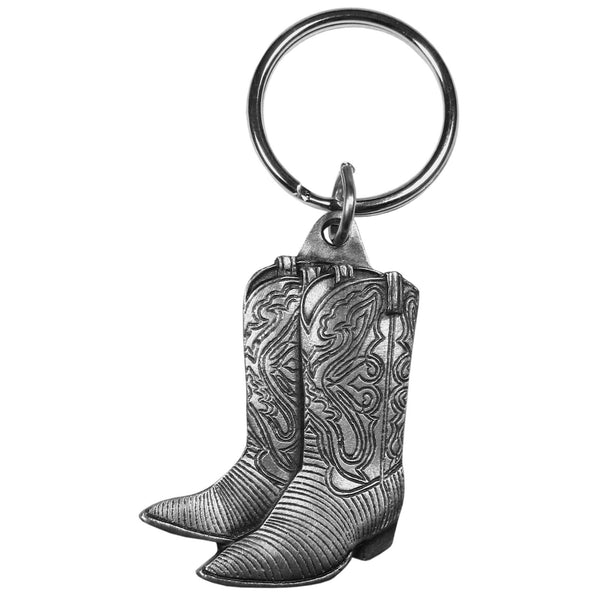 Authentic Sports Key Chains - Cowboys Boots Antiqued Keyring-Key Chains,Scultped Key Chains,Antiqued Key Chain-JadeMoghul Inc.