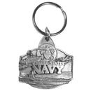 Authentic Sports Key ChainsNavy Antiqued Keyring-Key Chains,Scultped Key Chains,Antiqued Key Chain-JadeMoghul Inc.