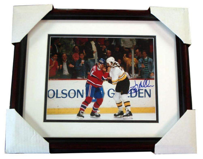 Autographed Jay Miller Framed Fight 8x10 Photo-AUTO HOCKEY MEMORABILIA-JadeMoghul Inc.