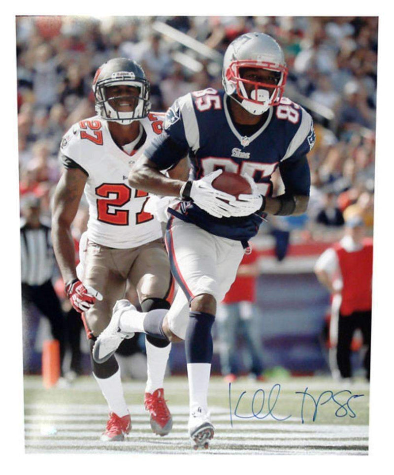 Autographed Kenbrell Thompkins New England Patriots 16x20 unframed photo.-AUTO FOOTBALL MEMORABILIA-JadeMoghul Inc.