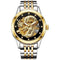 Automatic Mechanical Wristwatch - Stainless Steel Band Men's Watch-Silver black-JadeMoghul Inc.