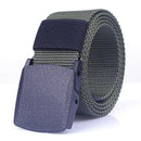 Automatic nylon belt buckle High quality military fans tactical canvas belt For man and women Hot brand belt 110 to 140cm-Army Green-110cm-JadeMoghul Inc.