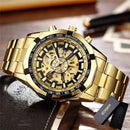 Automatic Watch Men - Gold Bracelet Wristwatch-Golden With Box-JadeMoghul Inc.
