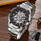 Automatic Watch Men - Gold Bracelet Wristwatch-Silver With Box-JadeMoghul Inc.