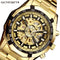 Automatic Watch Men - Gold Bracelet Wristwatch-Silver-JadeMoghul Inc.