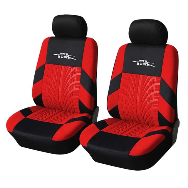 AUTOYOUTH 3 Colour Track Detail Style Car Seat Covers Set Polyester Fabric Universal Fits Most Cars Covers Car Seat Protector AExp