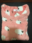 Autumn and Winter Women Pyjamas Sets Thick Warm Coral Velvet Suit Flannel Long Sleeve Female Cartoon Bear Animal Pants Sleepwear-A 11 Little sheep-M-JadeMoghul Inc.