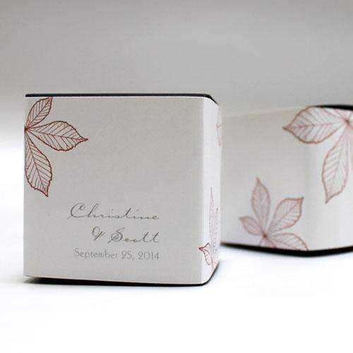 Autumn Leaf Cube Favor Box Wrap Berry (Pack of 1)-Favor-Berry-JadeMoghul Inc.