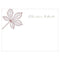 Autumn Leaf Note Card Berry (Pack of 1)-Table Planning Accessories-Ruby-JadeMoghul Inc.