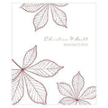 Autumn Leaf Rectangular Label Berry (Pack of 1)-Wedding Favor Stationery-Chocolate Brown-JadeMoghul Inc.