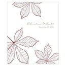 Autumn Leaf Rectangular Label Berry (Pack of 1)-Wedding Favor Stationery-Navy Blue-JadeMoghul Inc.