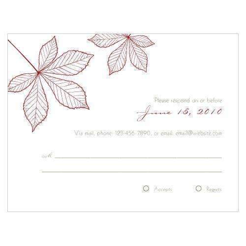 Autumn Leaf RSVP Berry (Pack of 1)-Weddingstar-Leaf Green-JadeMoghul Inc.