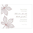 Autumn Leaf Save The Date Card Berry (Pack of 1)-Weddingstar-Navy Blue-JadeMoghul Inc.