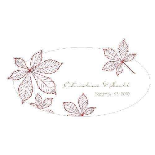 Autumn Leaf Small Cling Berry (Pack of 1)-Wedding Signs-Chocolate Brown-JadeMoghul Inc.