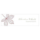 Autumn Leaf Small Rectangular Tag Berry (Pack of 1)-Wedding Favor Stationery-Chocolate Brown-JadeMoghul Inc.