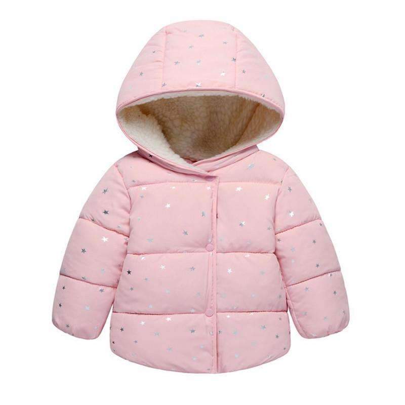 Autumn Winter Baby Outerwear Infants Girls Hooded Printed Princess Jac