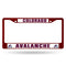 Best License Plate Frame Avalanche Maroon Colored Chrome Frame