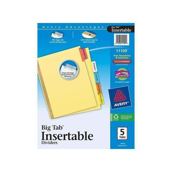 AVERY WORKSAVER BIG TAB INSERTABLE-Supplies-JadeMoghul Inc.