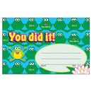 AWARDS YOU DID IT FROGS 30/PK-Learning Materials-JadeMoghul Inc.