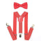 AWAYTR 2Pcs Baby Boys Suspenders Kids New Elastic Adjustable Clip-on Bowtie Suspenders Set Kids Polka Dot Suspender for Wedding-as show-JadeMoghul Inc.