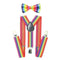 AWAYTR 2Pcs Baby Boys Suspenders Kids New Elastic Adjustable Clip-on Bowtie Suspenders Set Kids Polka Dot Suspender for Wedding-Multi-JadeMoghul Inc.