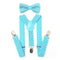 AWAYTR 2Pcs Baby Boys Suspenders Kids New Elastic Adjustable Clip-on Bowtie Suspenders Set Kids Polka Dot Suspender for Wedding-Sky Blue-JadeMoghul Inc.