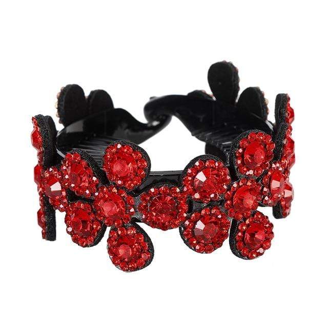 AWAYTR New Meatball Hair Accessories Women Hair Claws Headwear Rhinestone Flower Hairpin Bird Nest Floral Twist Clip 10 Colors