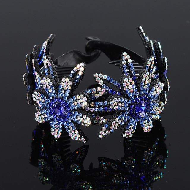 AWAYTR New Meatball Hair Accessories Women Hair Claws Headwear Rhinestone Flower Hairpin Bird Nest Floral Twist Clip 10 Colors AExp