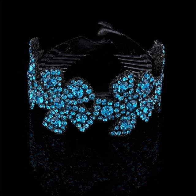 AWAYTR New Meatball Hair Accessories Women Hair Claws Headwear Rhinestone Flower Hairpin Bird Nest Floral Twist Clip 10 Colors AExp