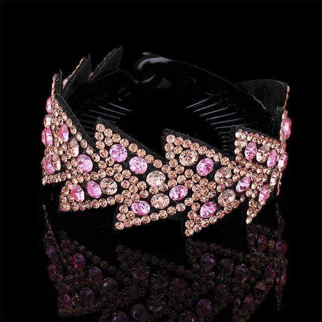 AWAYTR New Meatball Hair Accessories Women Hair Claws Headwear Rhinestone Flower Hairpin Bird Nest Floral Twist Clip 10 Colors AExp