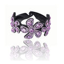 AWAYTR New Meatball Hair Accessories Women Hair Claws Headwear Rhinestone Flower Hairpin Bird Nest Floral Twist Clip 10 Colors AExp