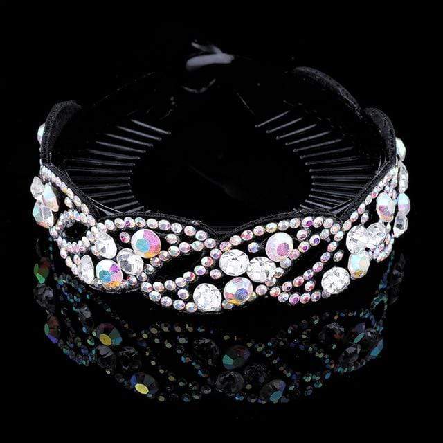 AWAYTR New Meatball Hair Accessories Women Hair Claws Headwear Rhinestone Flower Hairpin Bird Nest Floral Twist Clip 10 Colors AExp