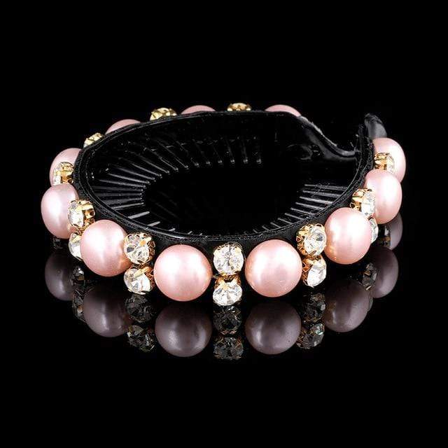 AWAYTR New Meatball Hair Accessories Women Hair Claws Headwear Rhinestone Flower Hairpin Bird Nest Floral Twist Clip 10 Colors AExp