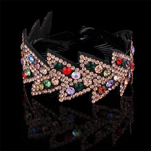 AWAYTR New Meatball Hair Accessories Women Hair Claws Headwear Rhinestone Flower Hairpin Bird Nest Floral Twist Clip 10 Colors AExp