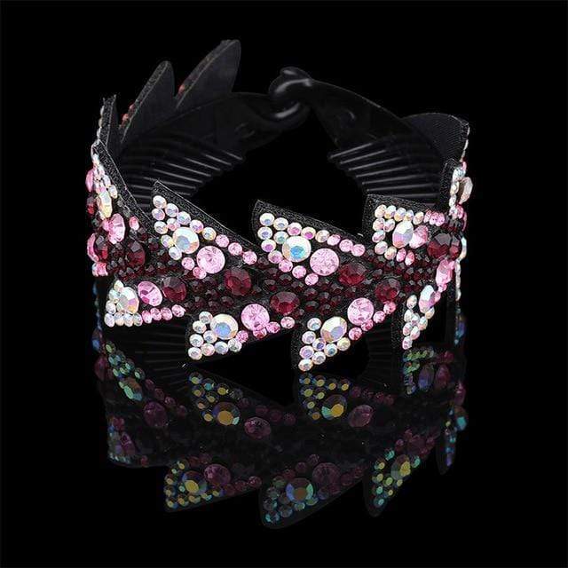 AWAYTR New Meatball Hair Accessories Women Hair Claws Headwear Rhinestone Flower Hairpin Bird Nest Floral Twist Clip 10 Colors AExp