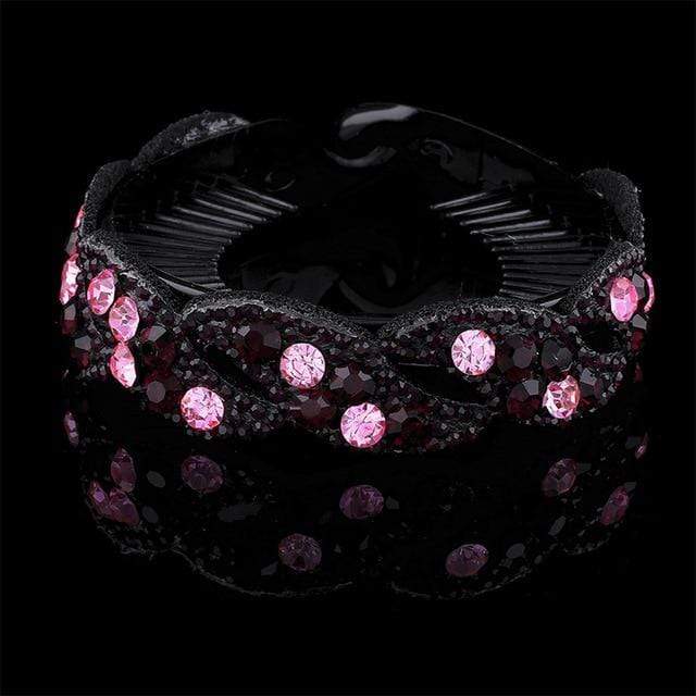 AWAYTR New Meatball Hair Accessories Women Hair Claws Headwear Rhinestone Flower Hairpin Bird Nest Floral Twist Clip 10 Colors AExp