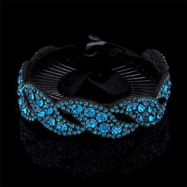 AWAYTR New Meatball Hair Accessories Women Hair Claws Headwear Rhinestone Flower Hairpin Bird Nest Floral Twist Clip 10 Colors AExp