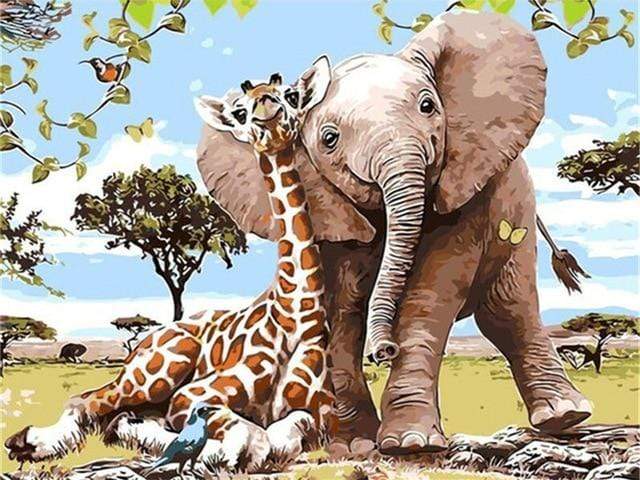 AZQSD Animals Oil Painting By Numbers For Adults Paints By Number Canvas Painting Kits 50x40cm DIY Gift Home Decor AExp