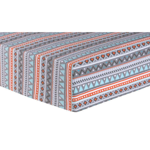 Aztec Deluxe Flannel Fitted Crib Sheet-MOOSE-JadeMoghul Inc.