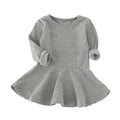 Babies & Kids Spring Autumn Candy Color Cotton Baby Girl Dresses Long Sleeve Solid Princess Dress Bow-knot O-neck Casual Kids Pleated Dresses AExp