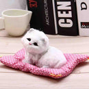 Babies & Kids Stuffed Toys Lovely Simulation Animal Doll Plush Sleeping Cats Toy with Sound Kids Toy Decorations Birthday Gift For Children AExp