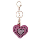ZOSHI 2017 New Fashion Car Play 6 Colors Full Crystal Rhinestone Heart Key Chain Keychain Bag Car Hanging Pendant Jewelry