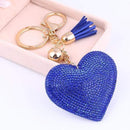 ZOSHI 2017 New Fashion Car Play 6 Colors Full Crystal Rhinestone Heart Key Chain Keychain Bag Car Hanging Pendant Jewelry