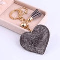 ZOSHI 2017 New Fashion Car Play 6 Colors Full Crystal Rhinestone Heart Key Chain Keychain Bag Car Hanging Pendant Jewelry