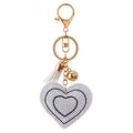 ZOSHI 2017 New Fashion Car Play 6 Colors Full Crystal Rhinestone Heart Key Chain Keychain Bag Car Hanging Pendant Jewelry